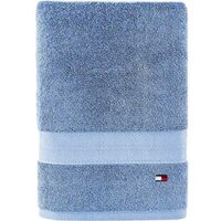 Tommy Hilfiger 100% Cotton Modern American Bath Towel, 30 x 54 inch, Mist Blue