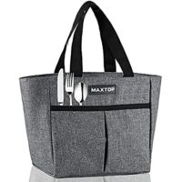 Expired: Insulated Thermal Lunch Tote Bag with Front Pocket