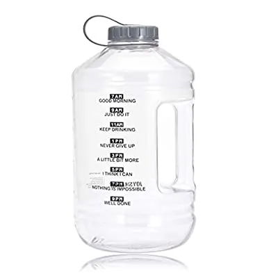 Expired: JOYSHAKER Wide Mouth, BPA Free With time Marker, 2.5L Big Bottle Jug (White, 128oz)