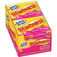 10 Pack Juicy Fruit Sugarfree Chewing Gum, Strawberry, 15 Pieces