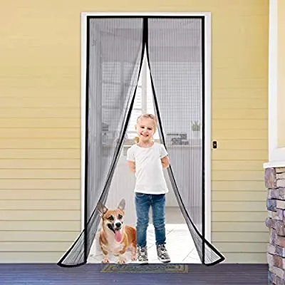 Expired: Magnetic Screen Door 39” x 83”, Reinforced Self-Sealing with Full Frame Hook & Loop