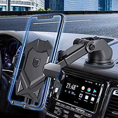 Expired: Manords Car Phone Mount Holder for Dashboard Windshield, Black