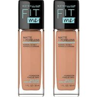 MAYBELLINE Fit Me Matte + Poreless Liquid Foundation Makeup, Golden, 2 COUNT