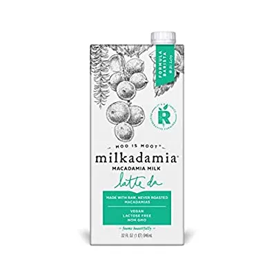 milkadamia Macadamia Milk, Latte Da Barista Blend , 32 Fl Oz (Pack of 6)