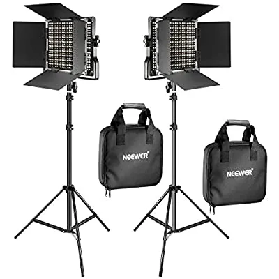 48% off - Expired:&nbsp;Neewer 2 Pieces Bi-color 660 LED Video Light and Stand Kit