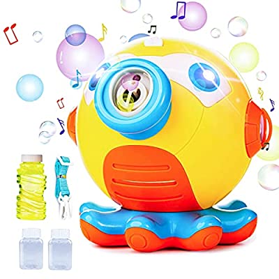 Expired: Octopus Auto Bubble Maker with Music and Light for Kids, 3000+ Bubbles/min