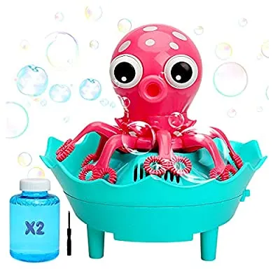 60% off - Expired: Octopus Auto Bubbles Maker Machine with 2 Bottles of Bubble Solution