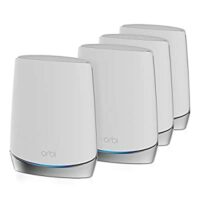 NETGEAR Orbi Tri-Band Mesh WiFi 6 System (RBK754) – Router with 3 Satellite Extenders