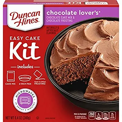 Duncan Hines Easy Cake Kit Chocolate Lover’s Cake Mix, 8.4 OZ