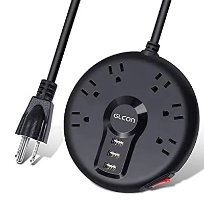 70% off - Expired: Power Strip Multi Outlets – Surge Protector with 3 USB 6 Outlets 6ft Extension Cord
