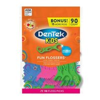 DenTek Kids Fun Flossers, Floss Picks, 90 Count