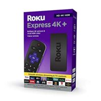 Roku Express 4K+ 2021 Roku Voice Remote with TV Controls, Includes Premium HDMI Cable