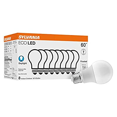 8 Pack LED A19 Light Bulb, 9W (60W Equivalent), 5000K Daylight - $6.69 ($10.98)