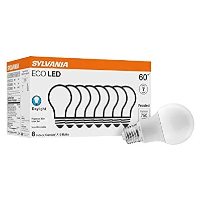 8 Pack LED A19 Light Bulb, 9W (60W Equivalent), 5000K Daylight