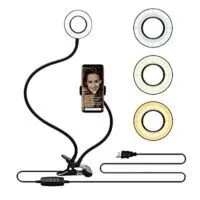 Expired:&nbsp;Selfie Ring Light with Cell Phone Holder Stand, 3-Light Mode, 10-Level Brightness