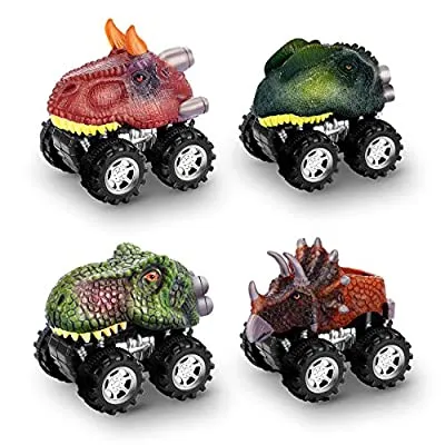 50% off - Expired:&nbsp;Snoky 4-Pack Dinosaur Pull Back Cars Toy for Toddlers
