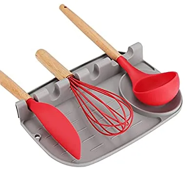 Expired:&nbsp;Silicone Spoon Rest for Kitchen Counter – Drip Pad, Heat-Resistant, BPA-Free