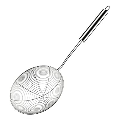 Expired: Stainless Steel Ladle Wire Spoon with Long Handle/Spiral Mesh (6.1 inch)