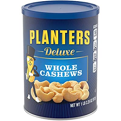 Planters Deluxe Whole Cashews roasted with Sea Salt 18.25 oz