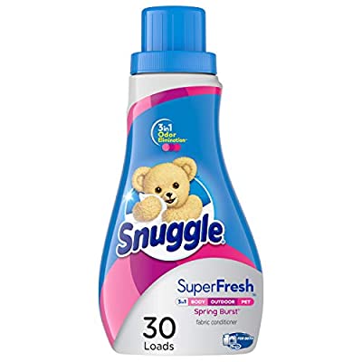 Snuggle Plus Super Fresh Liquid Fabric Softener, Spring Burst, 31.7 Fluid Ounce