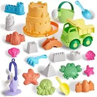 Expired:&nbsp;T.G.Y Beach Sand Toys Castle Kit, Beach Bucket, Truck, Eco-Friendly, 23 Pieces