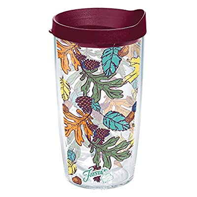 Tervis Fiesta Double Walled Insulated Tumbler, 16oz, Butterscotch Fall Leaves