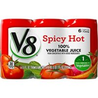 8 Pack V8 Spicy Hot 100% Vegetable Juice, 5.5 oz. (Total 48 Cans)