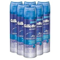 6 Pack Gillette TGS Series Shave Gel, Moisturizing, 7 Oz