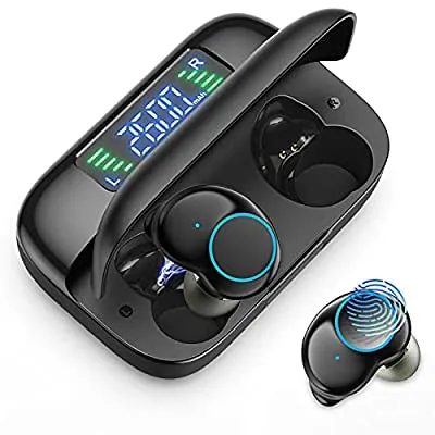 72% off - Expired: Wireless Earbuds with Noise Cancelling, Bluetooth 5.0, Touch Control, IPX7, Power Bank