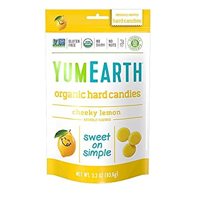 6 Pack YumEarth Organic Cheeky Lemon Hard Candy, 3.3 Ounce