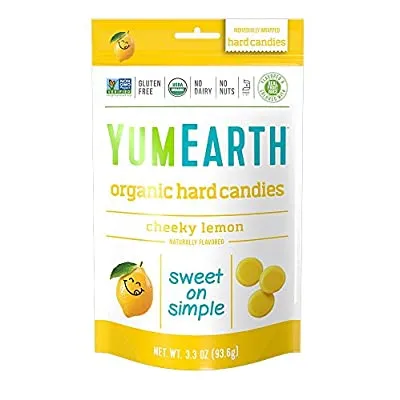 6 Pack YumEarth Organic Cheeky Lemon Hard Candy, 3.3 Ounce