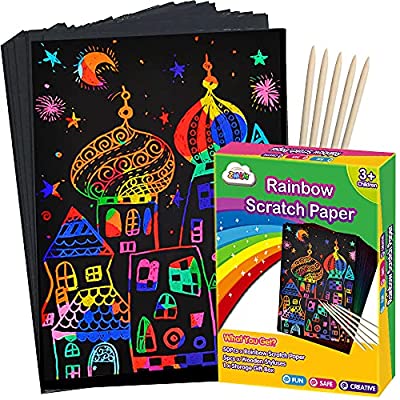 Expired: ZMLM Rainbow Magic Scratch Paper with 5 Wooden Stylus