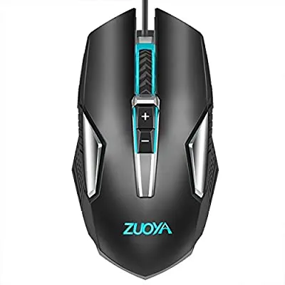 80% off - Expired:&nbsp;ZUOYA Gaming Mouse Backlit, Wired, Ergonomic up to 4800 DPI & 8 Button (MMR8 Black)