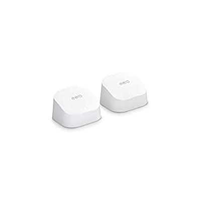 Amazon eero 6 dual-band mesh Wi-Fi 6 router, with built-in Zigbee smart home hub (1 router + 1 extender) - $129.00 ($199.00)