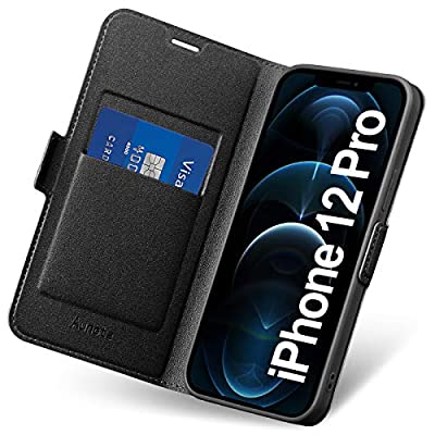 Expired: iPhone 12 Pro Case Wallet, PU Leather with Kickstand Card Slot Case