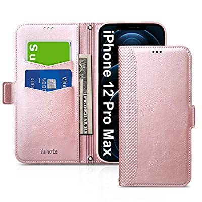 80% off - Expired: iPhone 12 Pro Max 5G Phone Case, Slim Flip/Folio Cover Made of PU Leather – Rose Gold