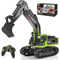 Expired: kolegend Remote Control Excavator Toy Truck, 1/18 Scale Hydraulic Excavator Construction Vehicle