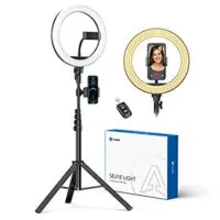Expired:&nbsp;10” Dimmable Ring Light Tripod with Stand, Phone Holder with Remote