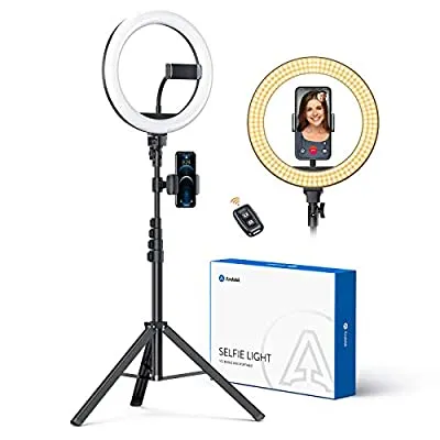 65% off - Expired: 10” Dimmable Ring Light Tripod with Stand, Phone Holder with Remote
