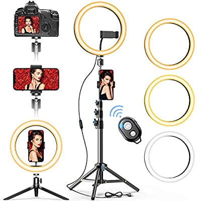 Expired: 10” Selfie Ring Light with 2 Tripod Stand & 2 Phone Holders