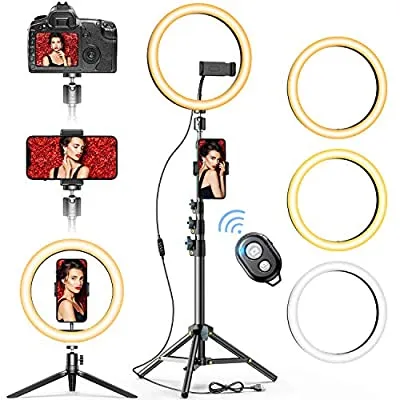 70% off - Expired:&nbsp;10” Selfie Ring Light with 2 Tripod Stand & 2 Phone Holders