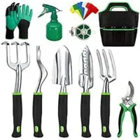 Expired:&nbsp;11 Pcs Heavy Duty Garden Tools – Aluminum Tools Set with Trowel Pruners and More
