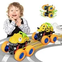 Expired:&nbsp;2 Pack Dinosaur Toys Push and Go Double-Direction Running Monster Trucks