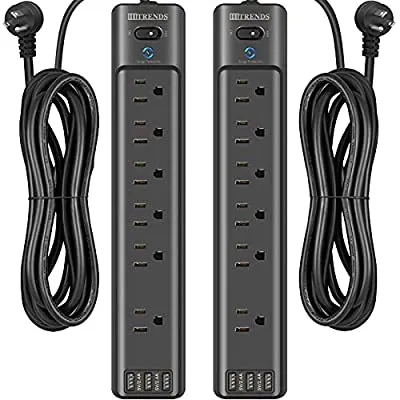 40% off - Expired:&nbsp;2 Pack HITRENDS Surge Protector with 6 AC Outlets & 3 USB Charging Ports