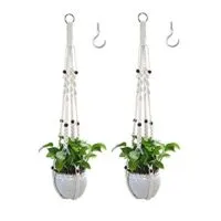 Expired:&nbsp;2 Pack Plant Hanger with 2 Hooks for Indoor Plants and Outdoor Plants