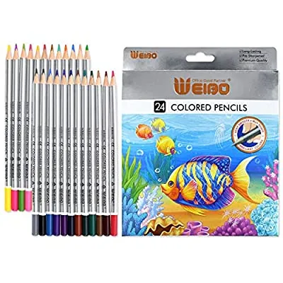 80% off - Expired:&nbsp;24 Unique Colored Pencils, Premium Soft Core Pencil Set