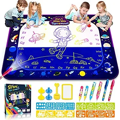 50% off - Expired:&nbsp;29pcs 2-in-1 Water Doodle Mat – Reusable Painting Writing Kits – 48″x35″