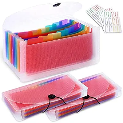 35% off - Expired: 3 Pack 13 Pockets Expanding A6 Plastic Coupon Organizer Wallet