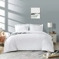 Expired:&nbsp;3 Pieces(1 Duvet Cover+2 Pillow Shams),Soft Microfiber Duvet Cover with Zipper Closure, Corner Ties