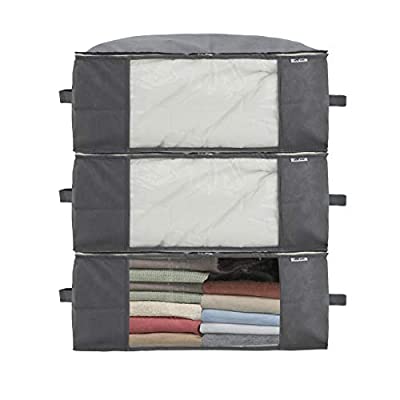 Expired: 3 Set Sami Time Clothes Blanket Storage Bags Organizer with Reinforced Handle- Large